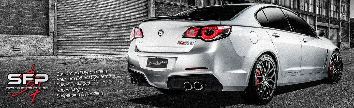 StreetFighter Performance HSV Commodore, customised dyno tuning, exhaust systems, power packages, superchargers, suspension and handling